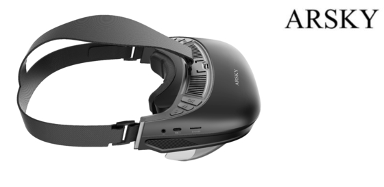 ARSKY tout dans un écran POINTU de Bluetooth WiFi 2560x1440 2K en verre de casque de la réalité virtuelle 3D