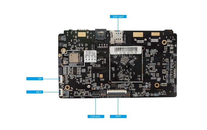 RK3566 le Quadruple-noyau A55 1 COMPLÈTE des imprimantes de NFC de soutien d'informatique de MIPI LVDS que la carte frappe à toute volée le panneau inclus 0