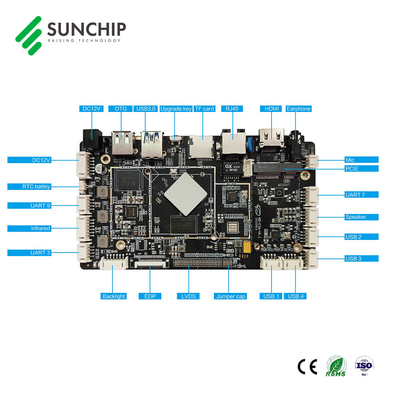 Noyau de quadruple de la carte mère RK3566 d'Android de BRAS de LVDS HDMI 4K pour l'écran tactile interactif